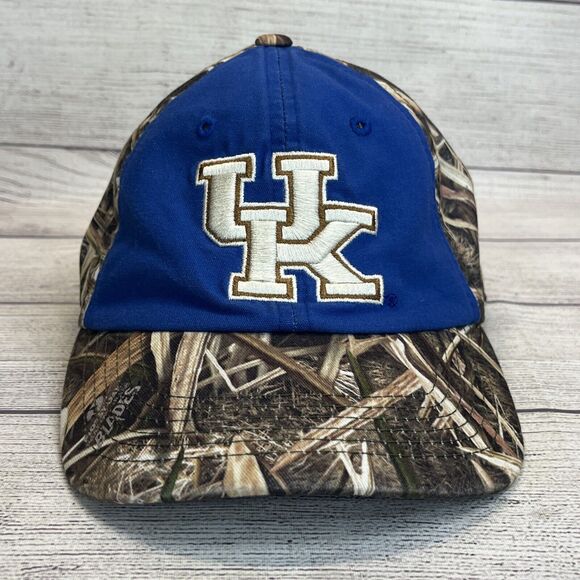 UNIVERSITY OF KENTUCKY Hat Mossy Oak Camo Blue Adjustable Cap UK WILDCATS - Picture 1 of 9